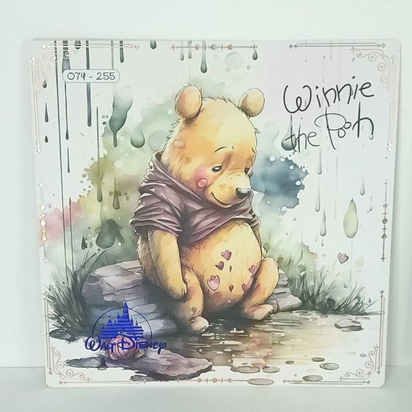 Art Winnie The Pooh Rain Disney 100th Limited Edition Card Print Big One 74/255